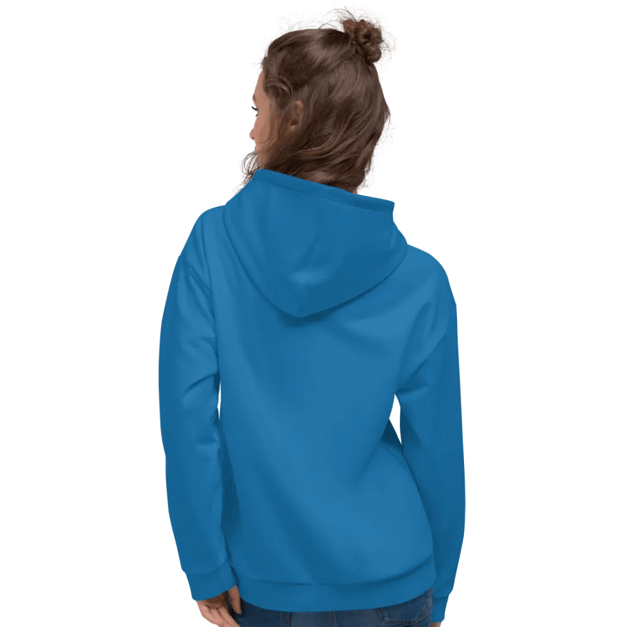 Plain Atlantic Blue True Summer Unisex Recycled Polyester Heavyweight Premium Hoodie by Treasure Pie product image (10)