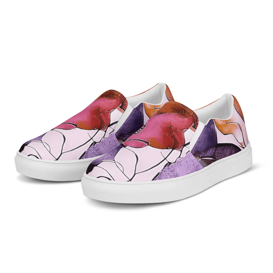 Beach Collection - Mauve-Beach-Yellow Women's Slip-On Canvas Shoes product image (3)