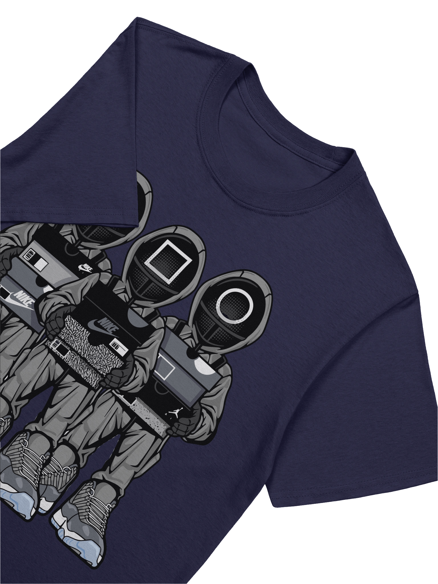 Squid Game – Guard Trio – PlayStation Mask Drip – Gildan Softstyle T-Shirt product image (12)