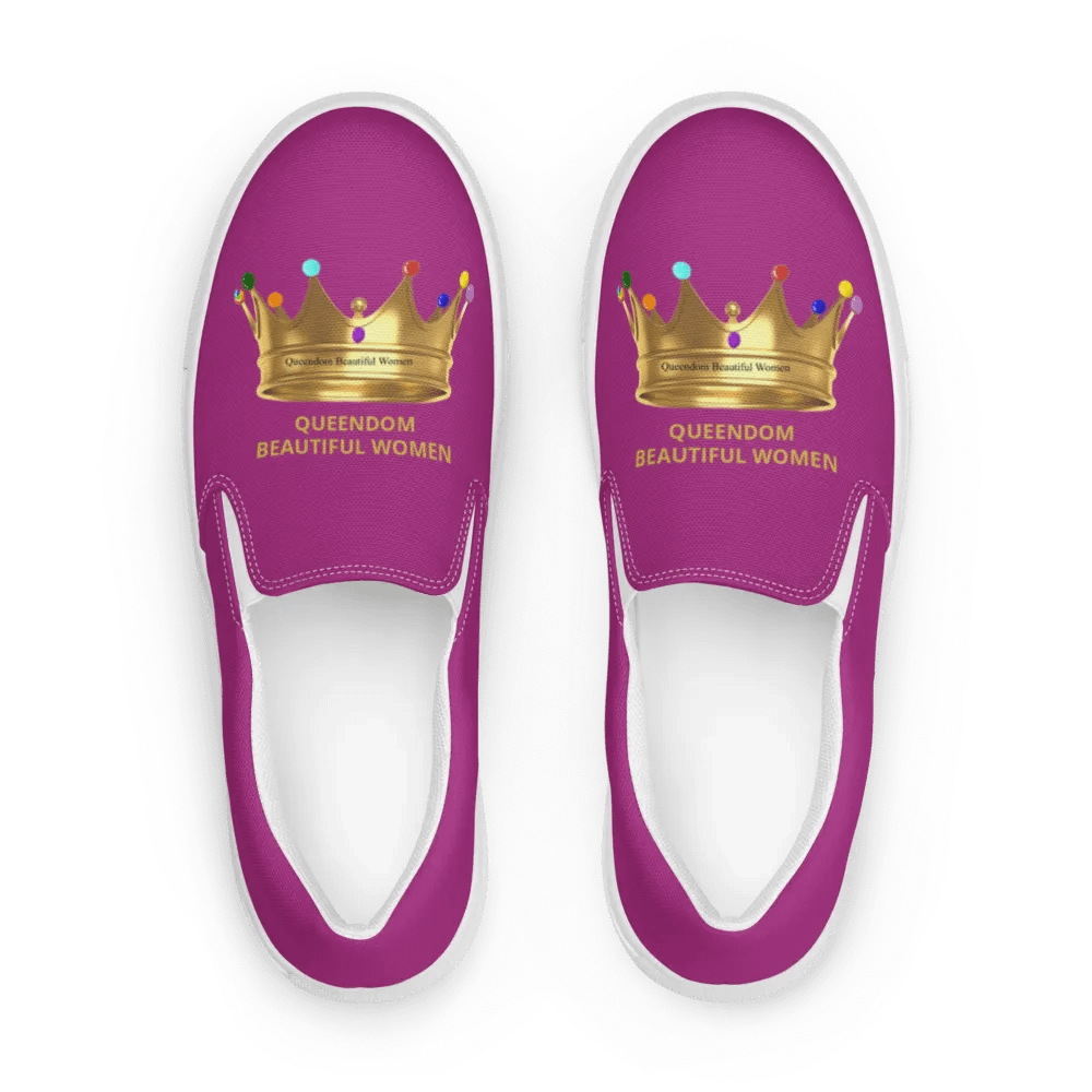 Queendom Beautiful Women Crown Canvas Shoes /Fuchsia (TM) product image (1)