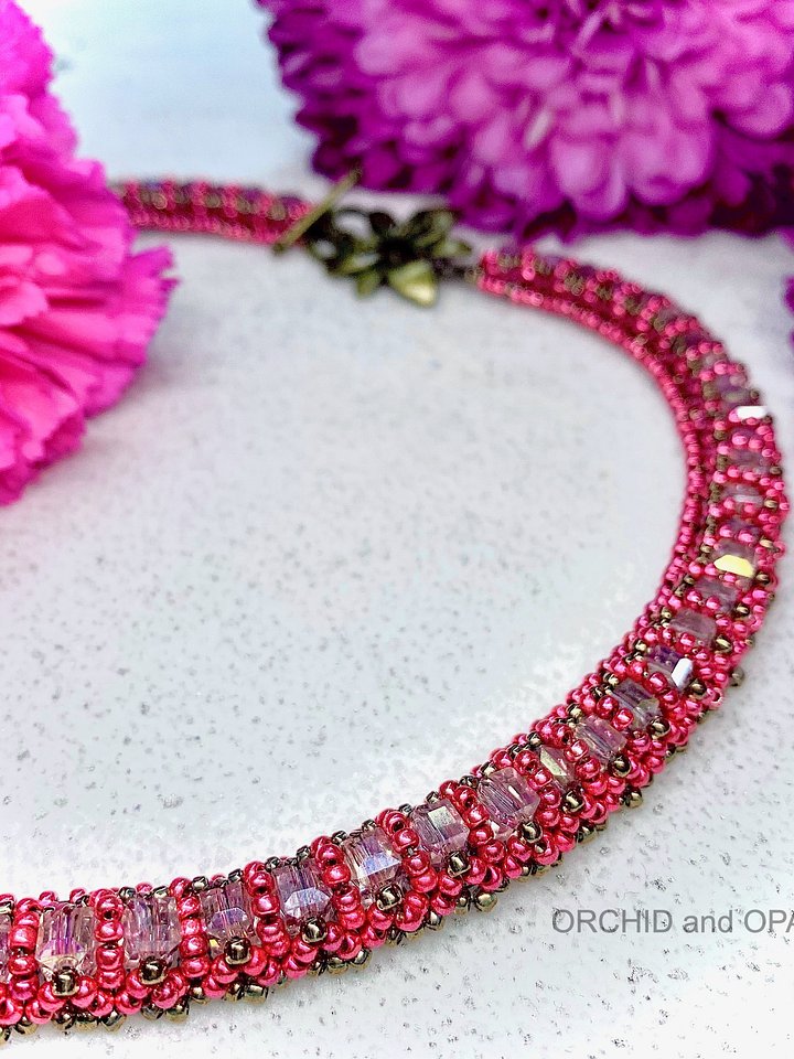 Beading Pattern – Crystal Cube Tennis Necklace product image (2)