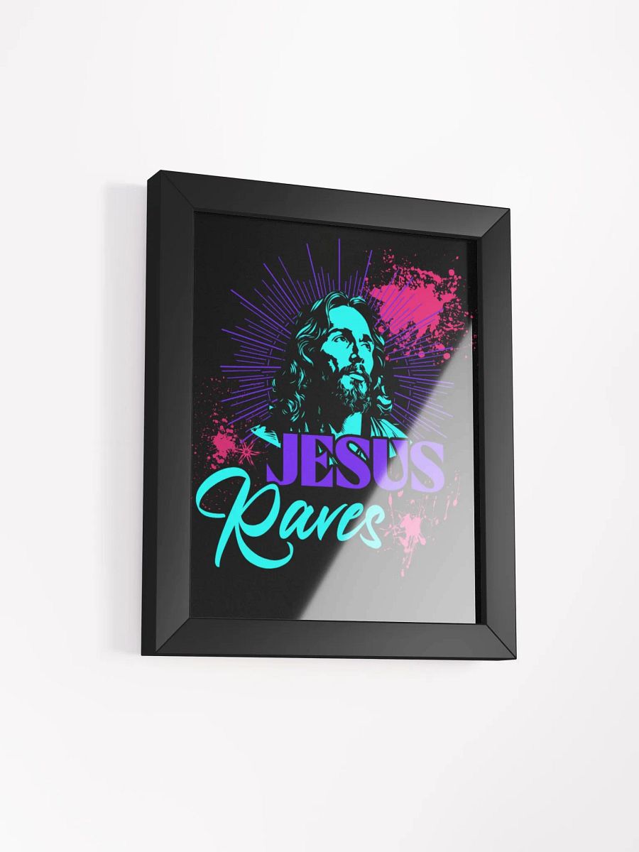 Neon Jesus Raves Framed Art Poster product image (20)