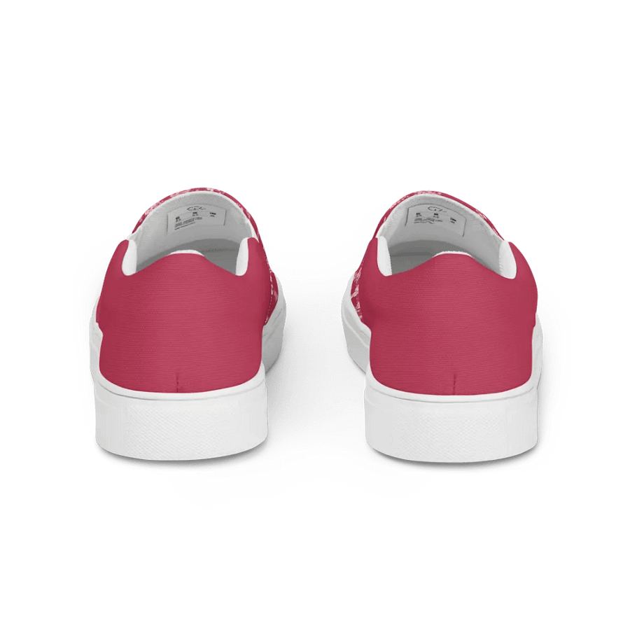 Cherry Blossoms on Magenta Floral Women's Slip-On Canvas Shoes product image (4)