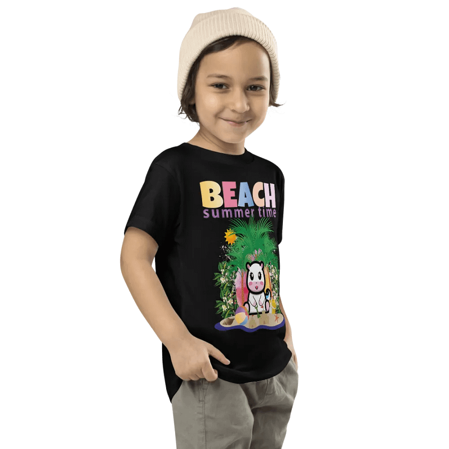 Beach Summer Funny Colorful Bella + Canvas Toddler T-Shirt – Funny Shirt & Gift for Kids product image (7)