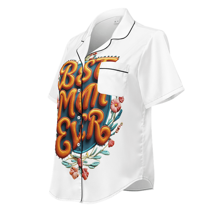 Floral Border 'Best Mom Ever' Pajama Top product image (1)