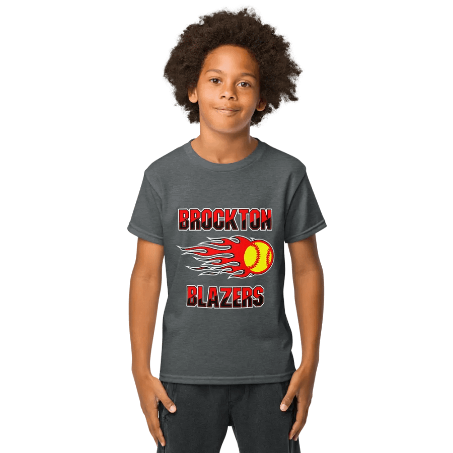 Youth Brockton Blazers Logo Tee - Gray product image (1)