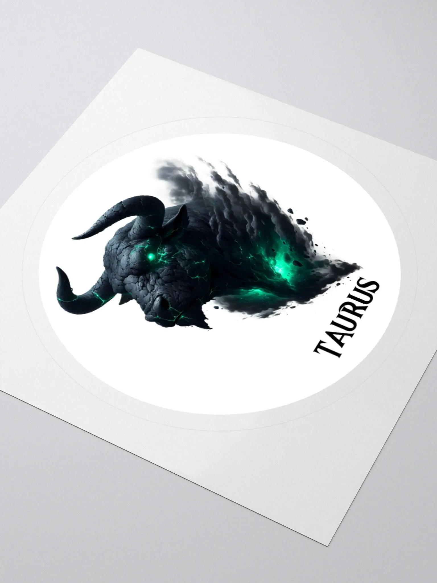 Mythical Taurus Zodiac Round Sticker product image (9)