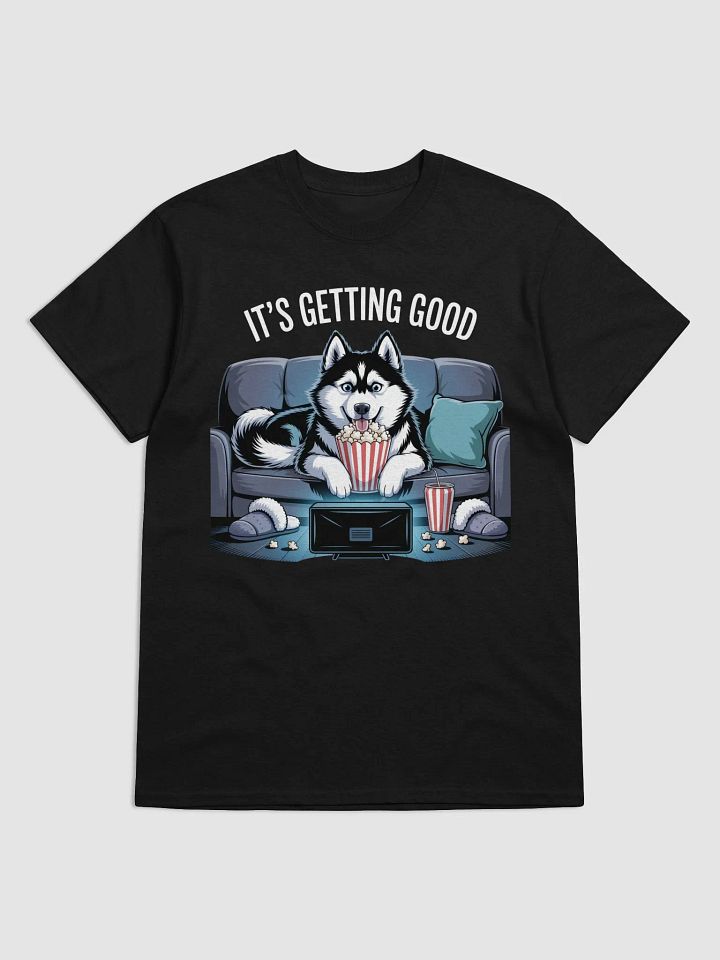 Cozy Husky Movie Night T-Shirt product image (5)