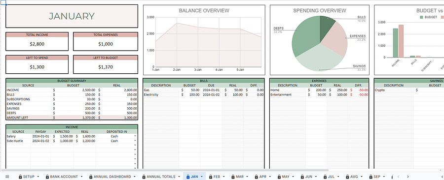 Budget, Debt Payoff and Net Worth Tracker product image (5)