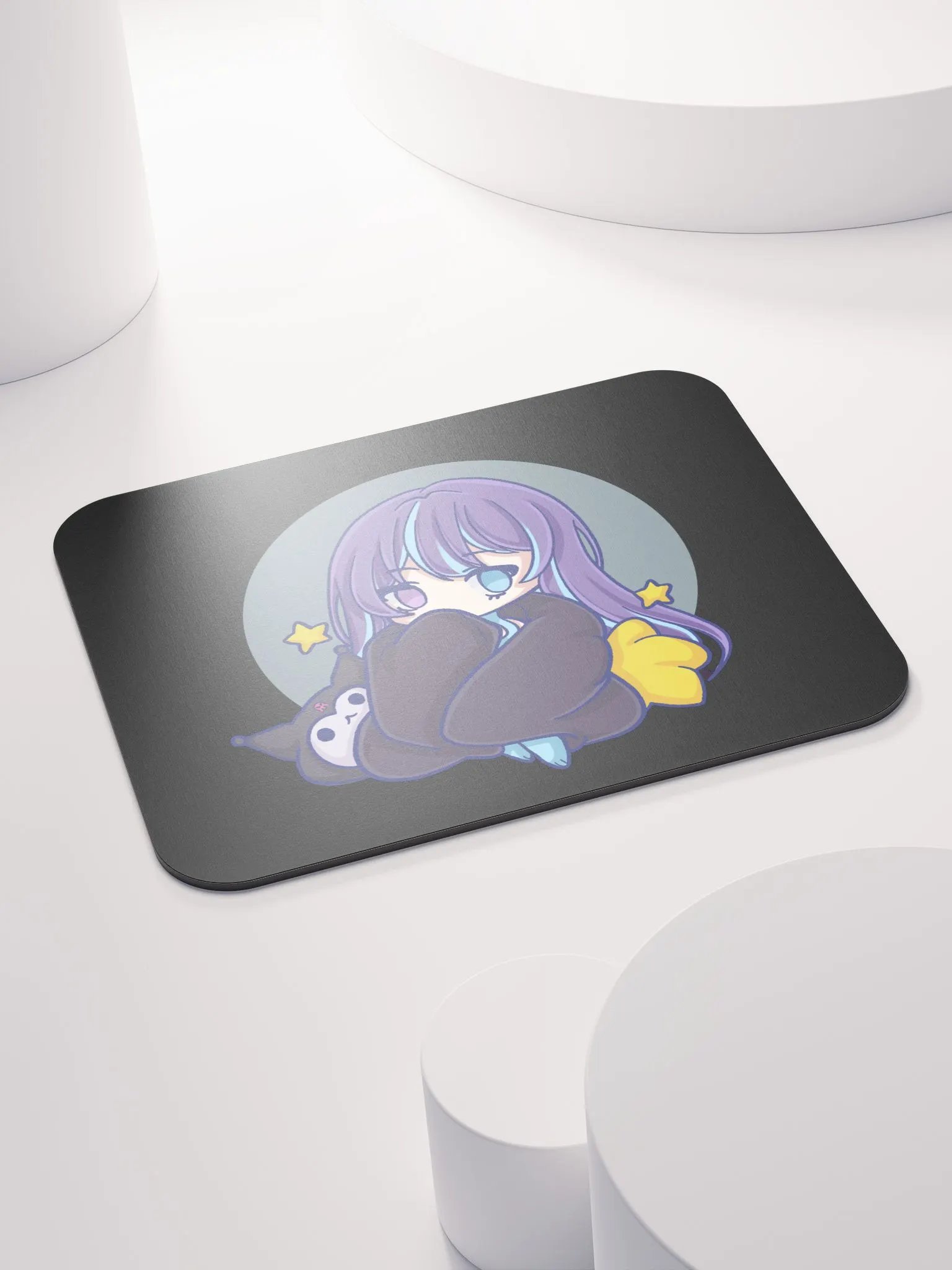 Sleepy Starry Chibi Mouse Pad product image (4)