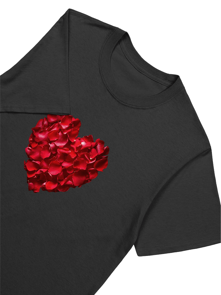 Valentine’s Day Unisex T-Shirt Celebrating Love Red Rose Petals Heart product image (3)