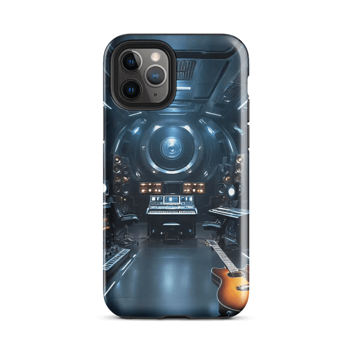Futuristic Studio Vibes iPhone Tough Case - Sci-Fi Music Room Design product image (25)