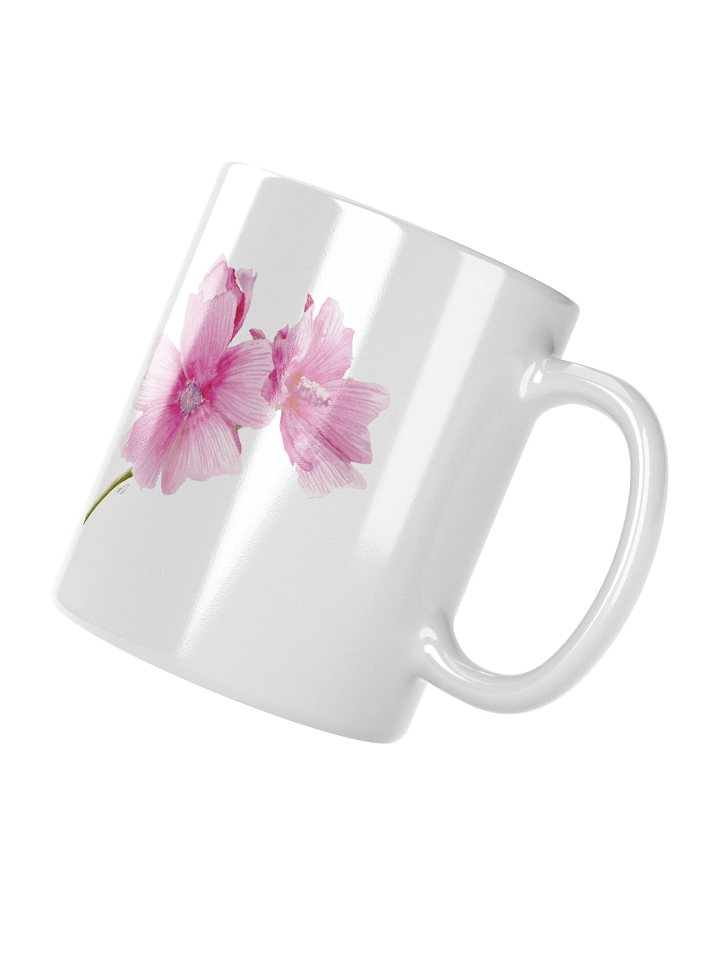 Floral Elegance White Glossy Mug product image (2)