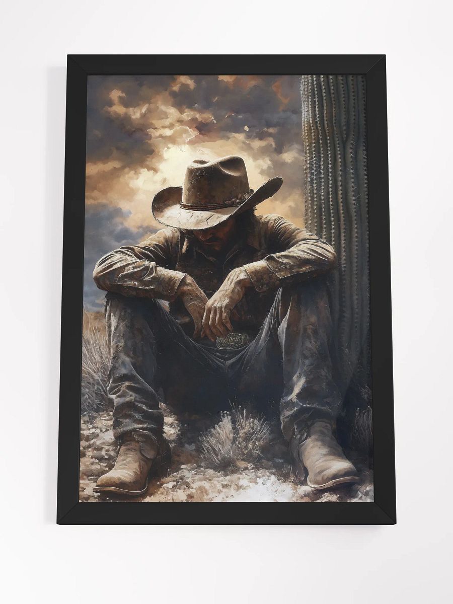 Strength is Forged in the Heat of the Wild West - Resting Cowboy Art Poster product image (22)