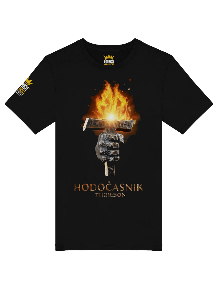 Crowned Distressed Logo T-Shirt Thompson Hodočasnik product image (5)