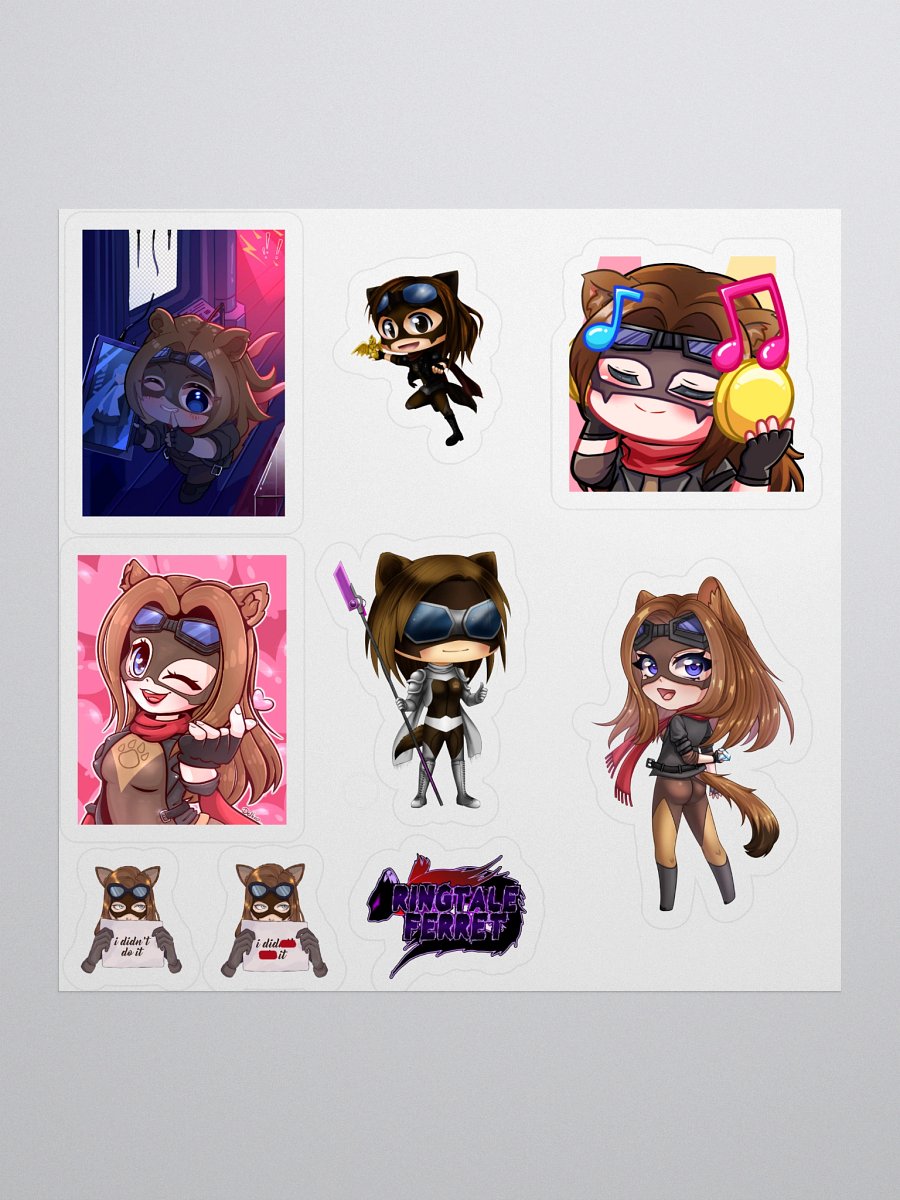 Ferret Chibi Sticker Set #2 product image (1)