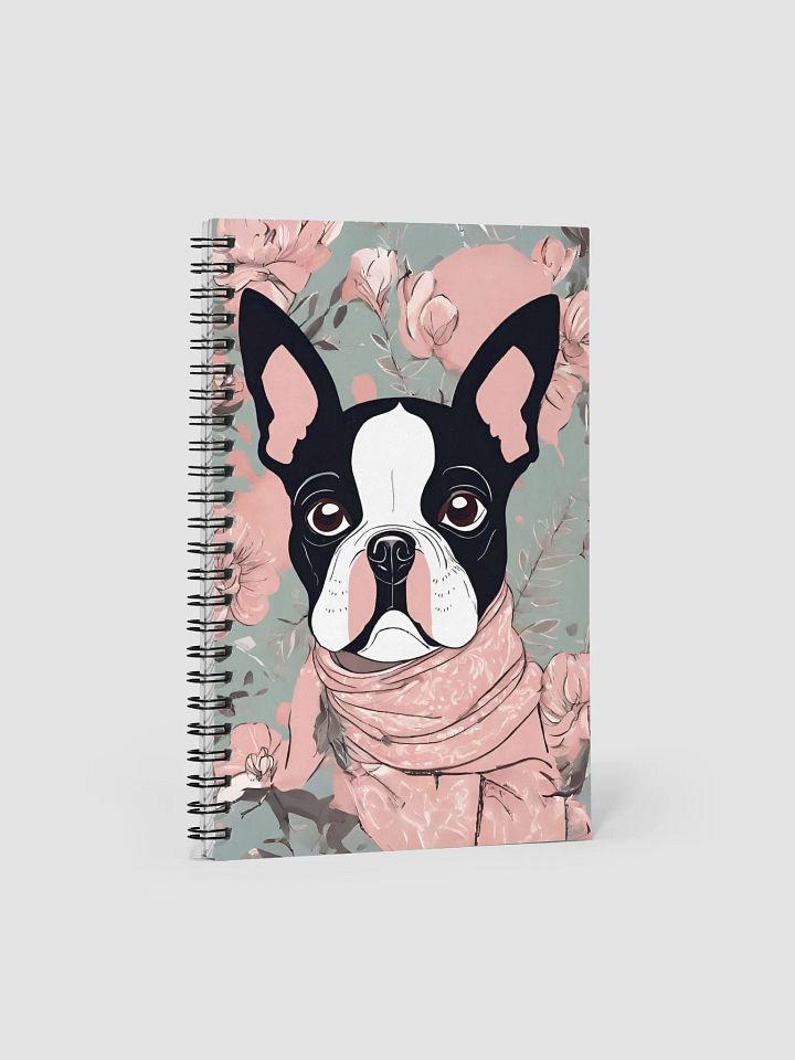 Floral Boston Terrier Spiral Notebook product image (2)