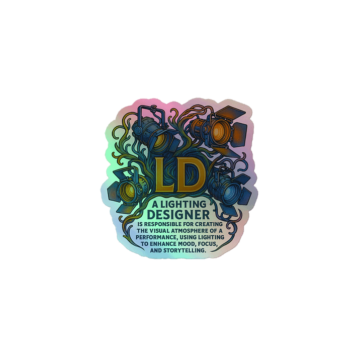 Theatrically Jerry: "LD (Light Designer) Organic Series" Holographic Stickers product image (1)