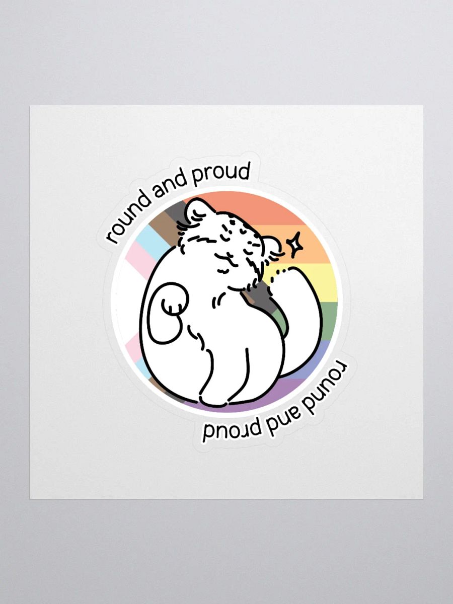 Round and Proud Manul - Pride Flag Pastels Version - Sticker product image (3)