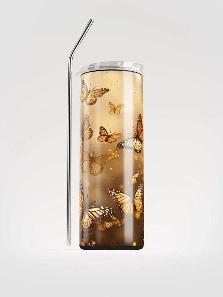 Flutter in Style with Our Gold Butterfly Stainless Steel Tumbler! 🦋✨ product image (1)