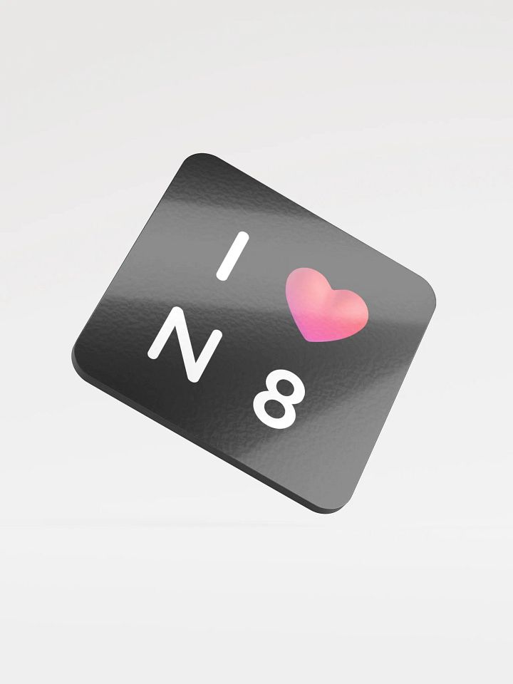 I ❤️ N8 Glossed Cork Coaster product image (1)