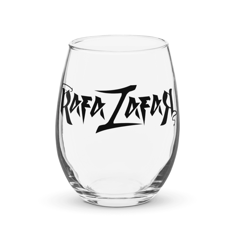 RafaZafar Logotext Stemless Winglass (black) product image (1)