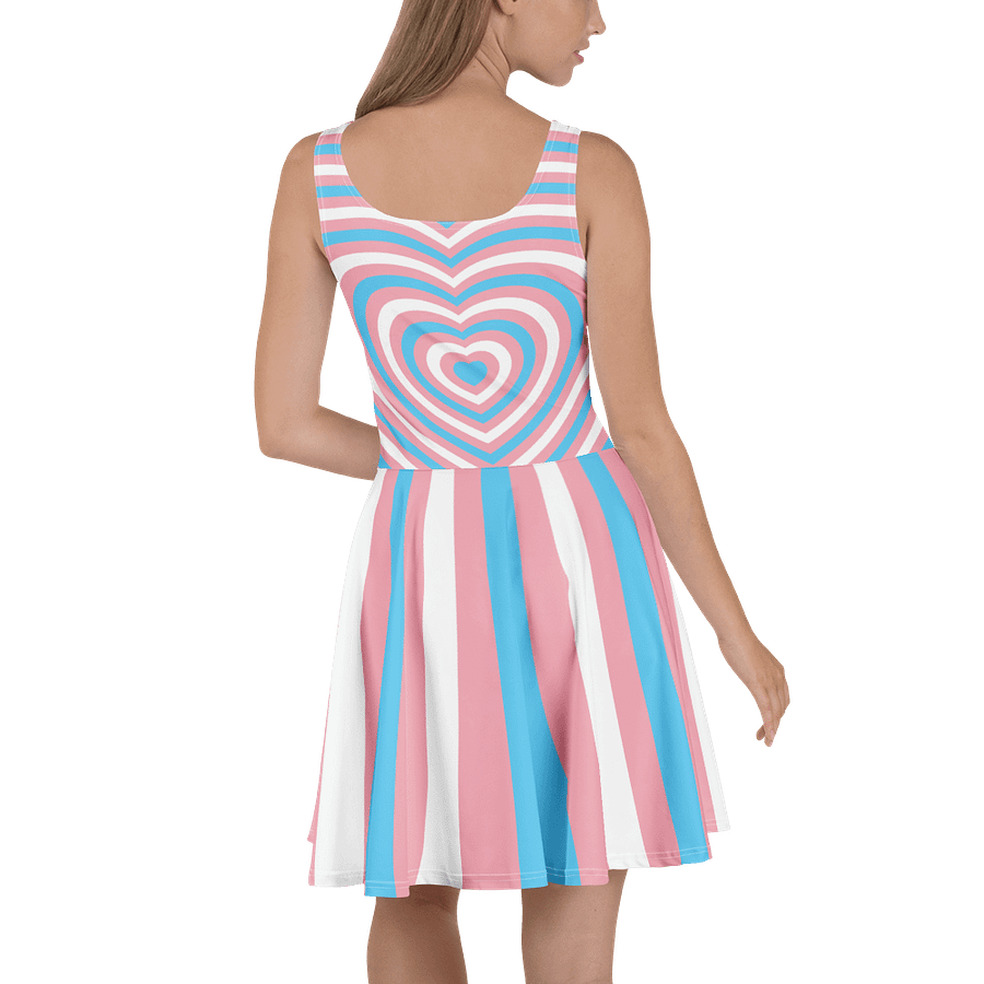 Trans Pride Hearts Skater Dress product image (4)