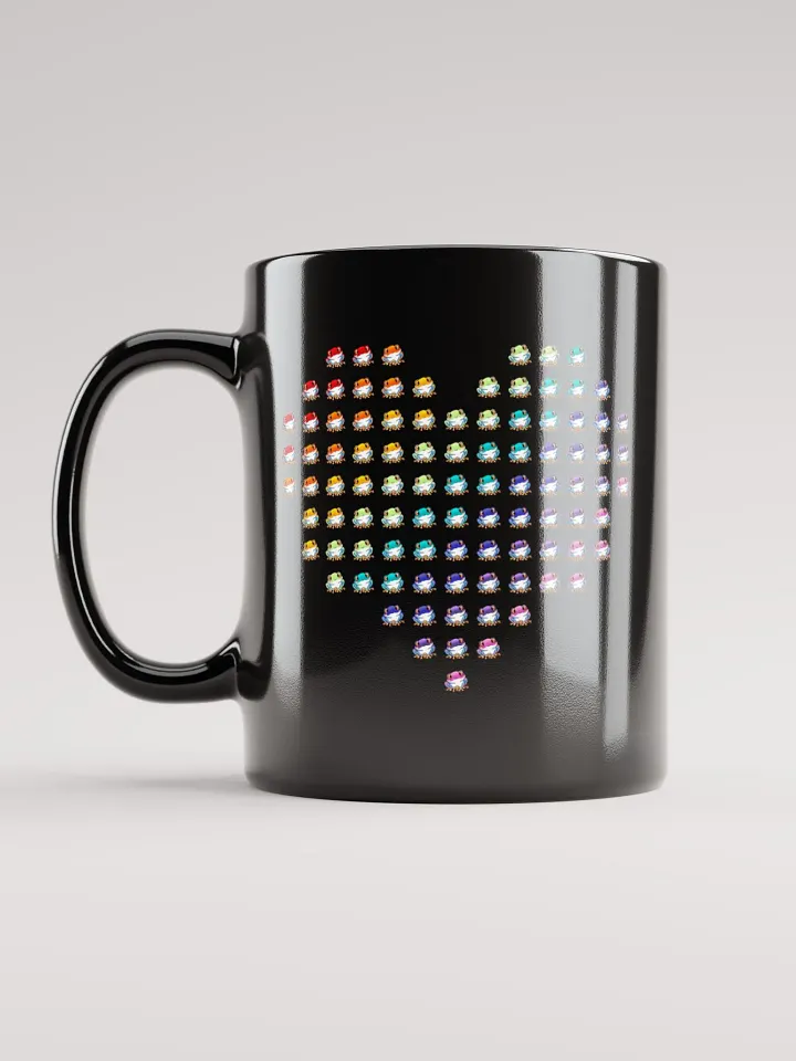 Rip the Frog Pride Heart Black Glossy Mug product image (1)