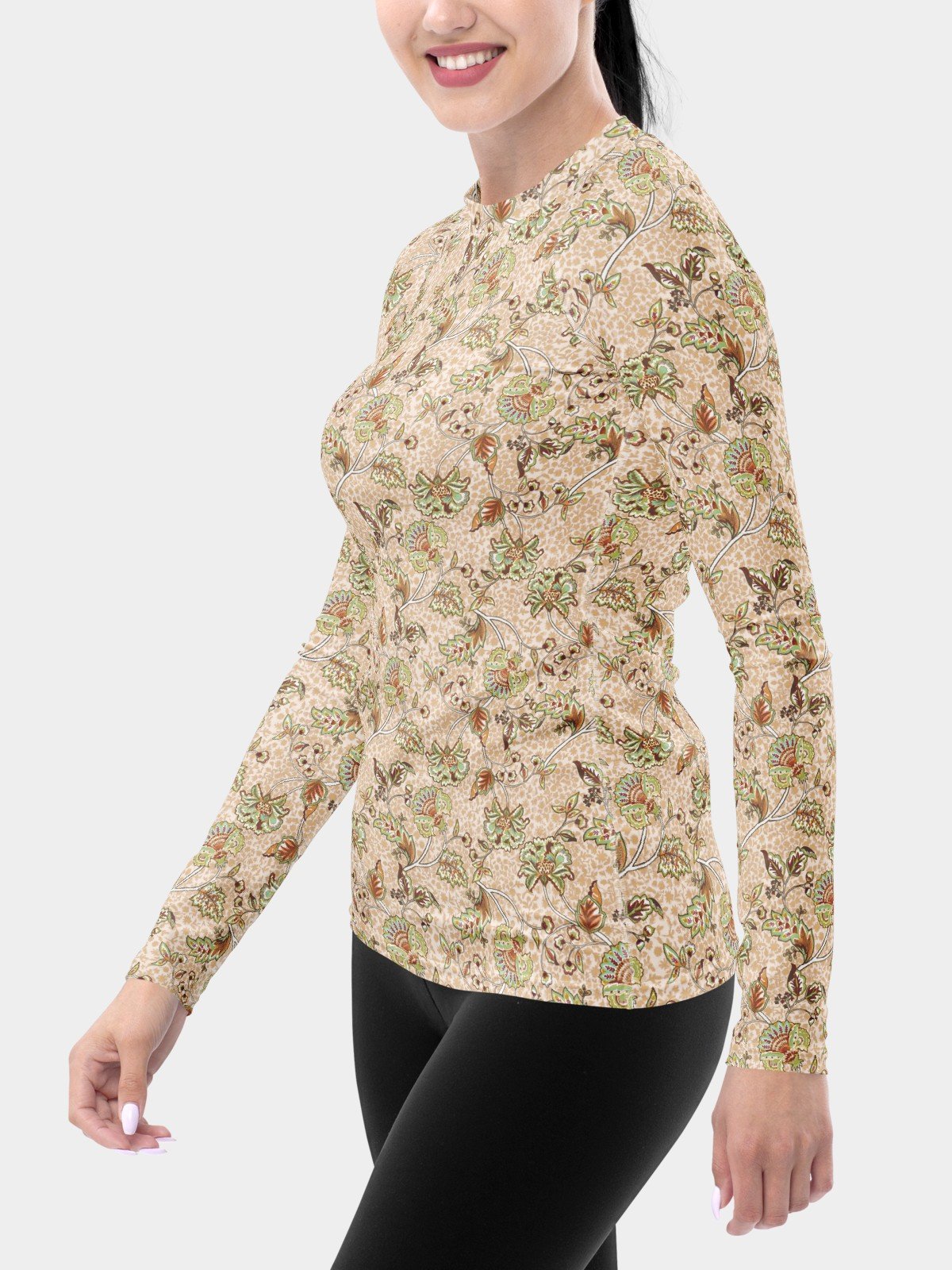 Rash Guard "Elegant Neutral Beige Chintz" product image (4)