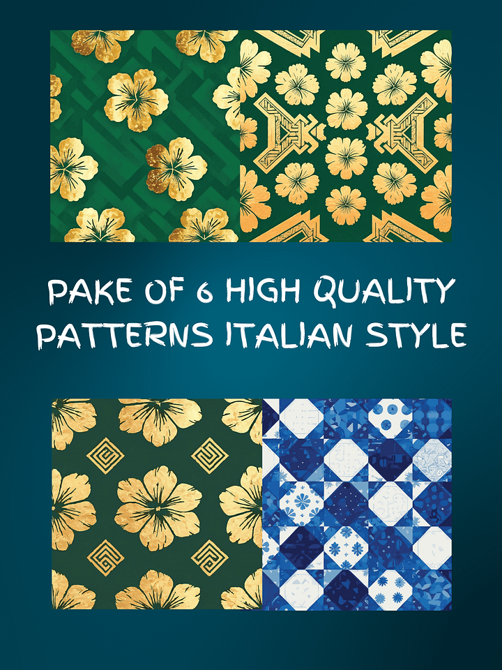 PAKE OF 6 HIGH QUALITY PATTERNS ITALIAN STYLE INSTANT DOWNLOADS product image (1)