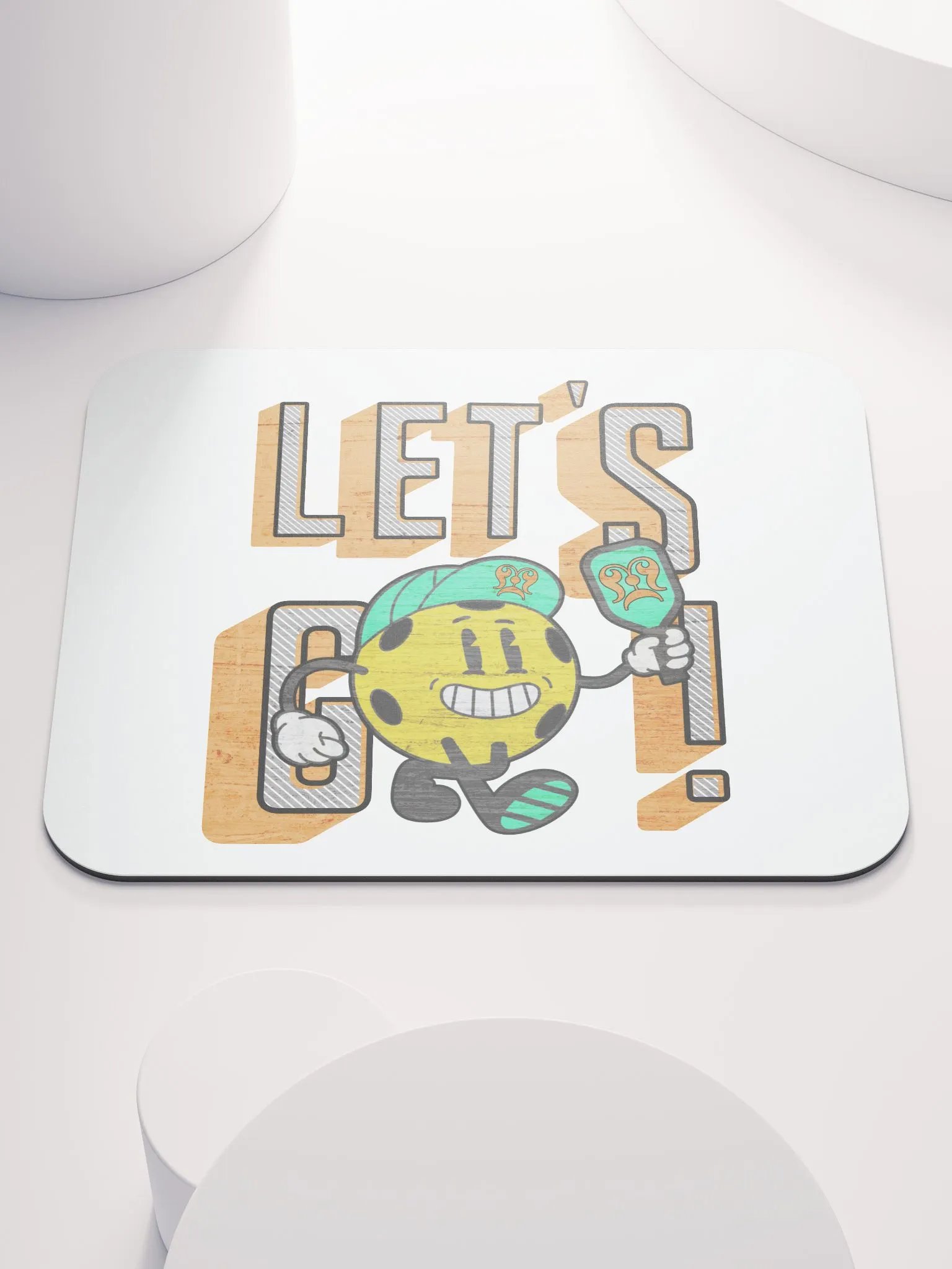 Lets Go Pickleball Mascot Mouse Pad product image (1)
