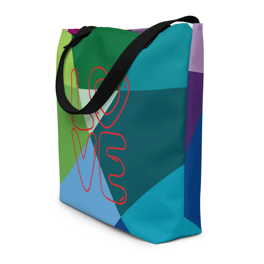 “Love” Multi-color Geometric Tote Bag product image (8)