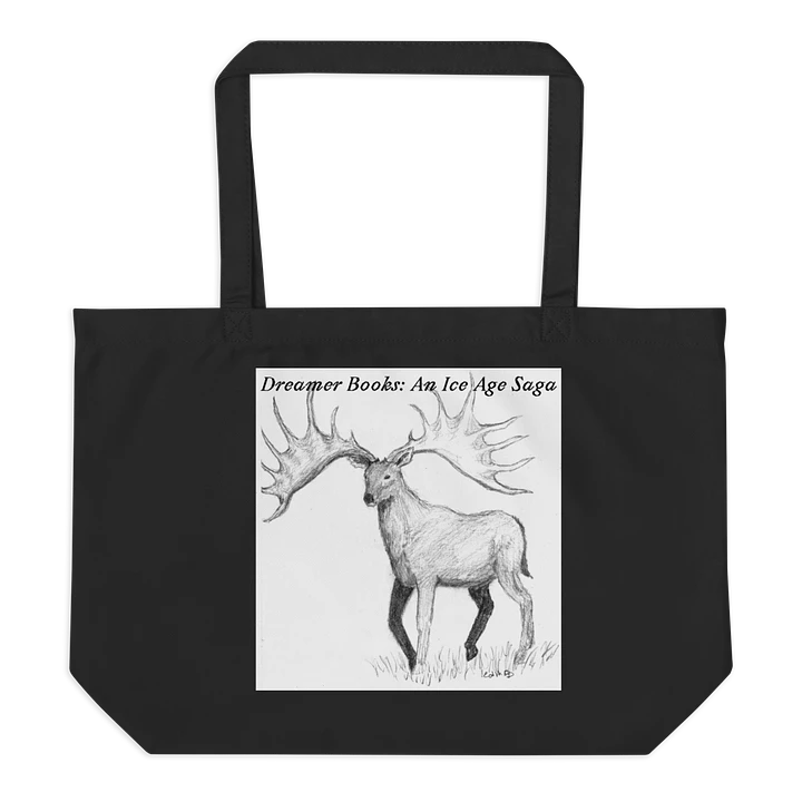Dreamer Books Giant Deer Tote Bag (Black/printed 2-sides) product image (1)