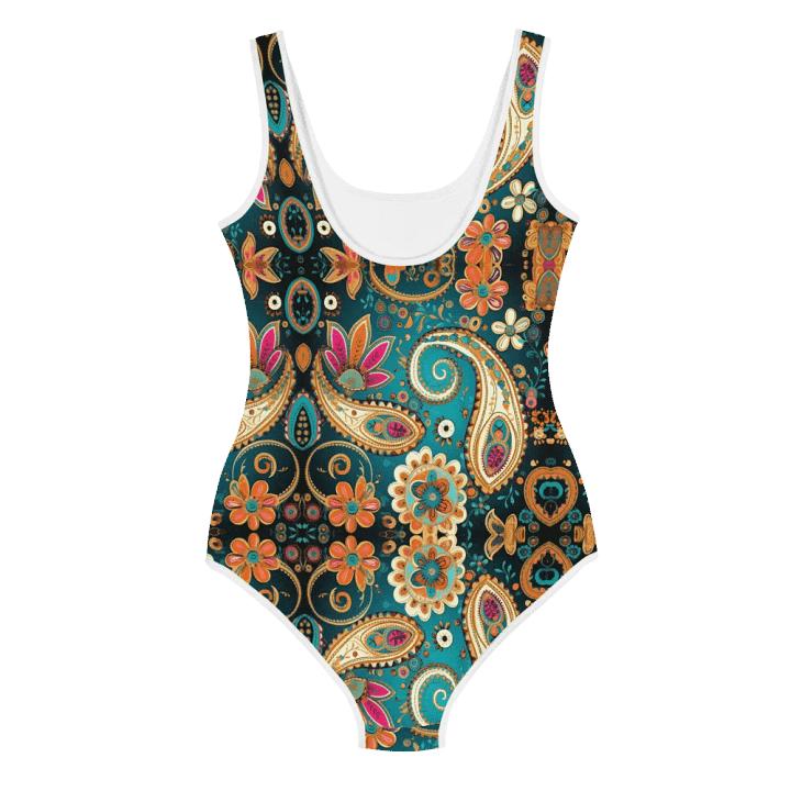 Youth Boho Chic Paisley Paradise One-Piece Swimsuit product image (2)
