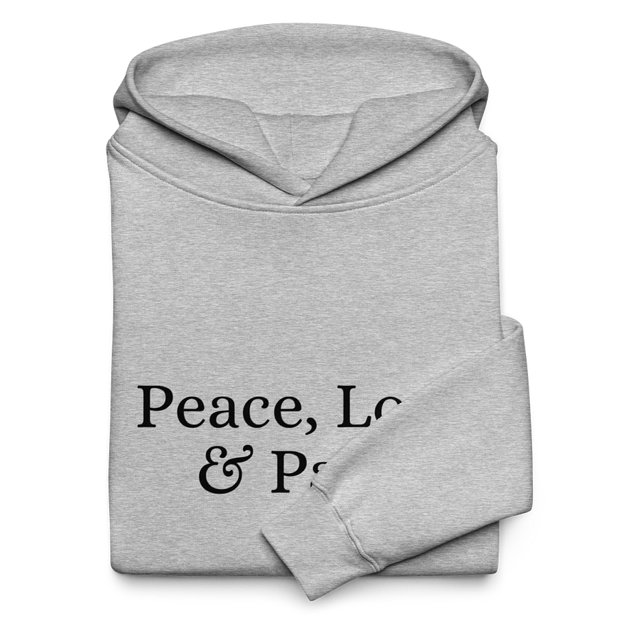 Peace, Love and Paris Unisex Oversized Hoodie | Black Ink product image (20)