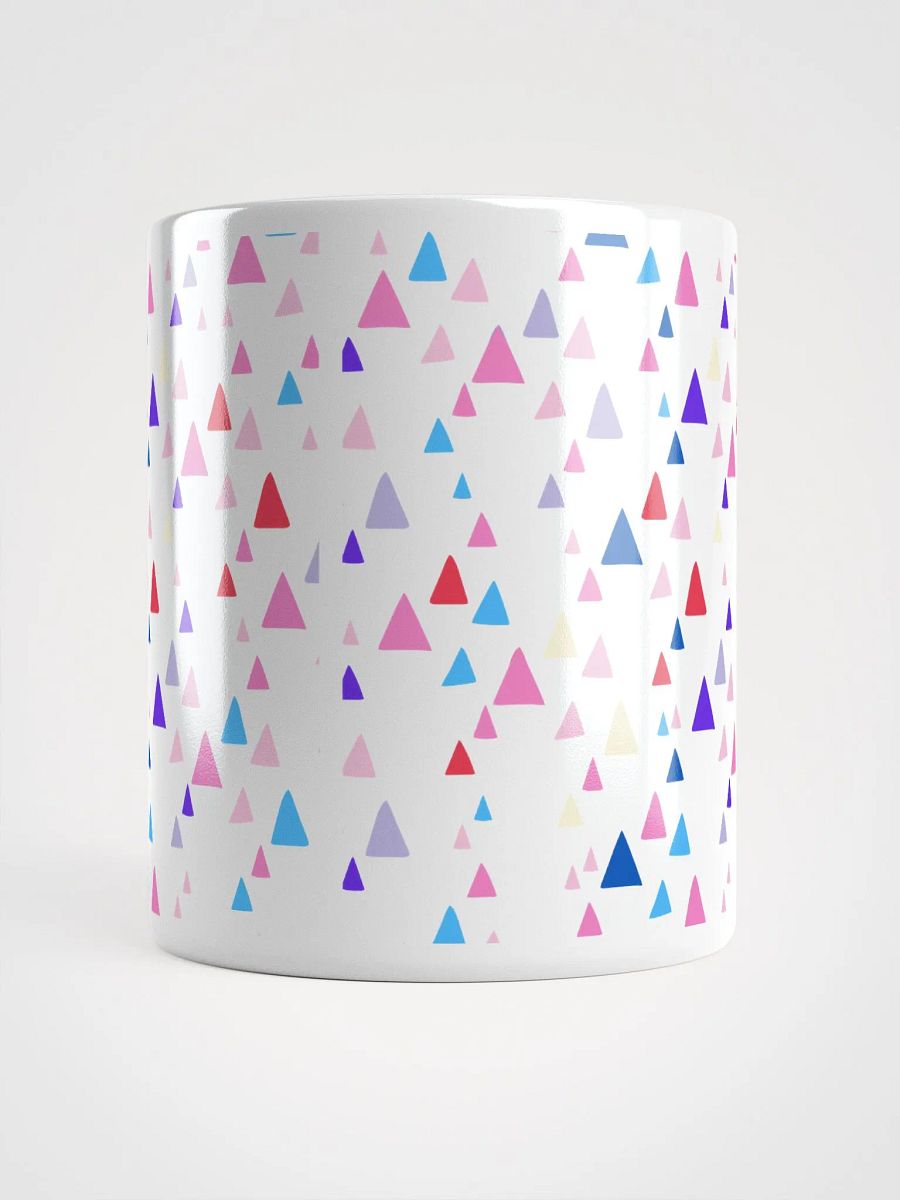 Multicolor Abstract Triangles White Mug product image (13)