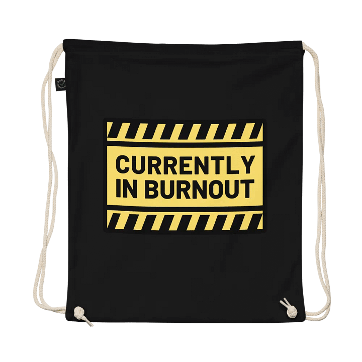 CURRENTLY IN BURNOUT cotton drawstring bag product image (1)