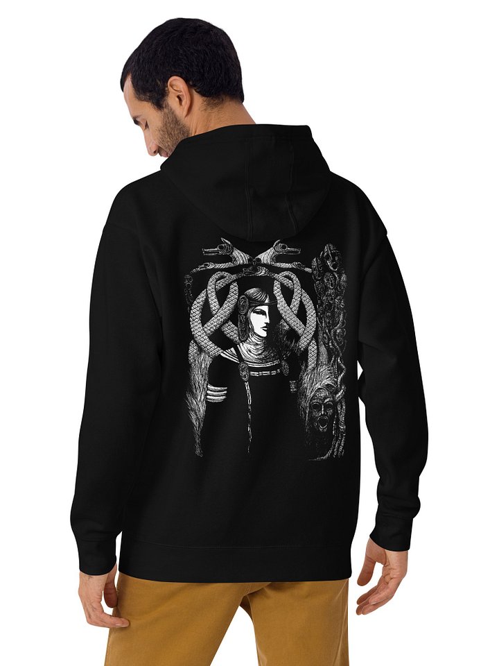 Hel in Black Unisex Hoodie Front & Back 2 in 1 Print product image (1)