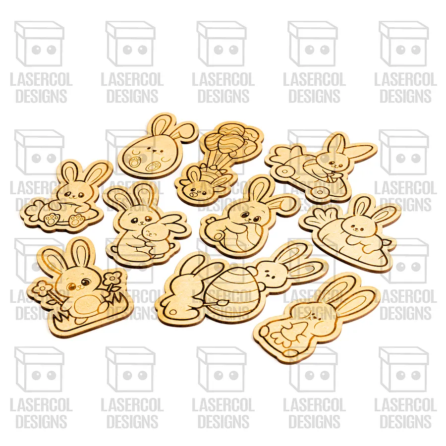 Easter Bunny Paint Kit DIY Cut Outs Set 8 - Laser Cut Files product image (10)