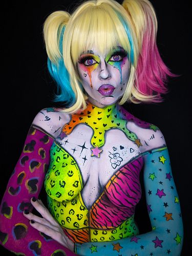 🌈PRIDE Lisa Frank/Harley Quinn Mash-up 🏳️‍🌈

Loved doing this collab with the amazing Poison Ivy @munstersnmakeup !! I had BE...