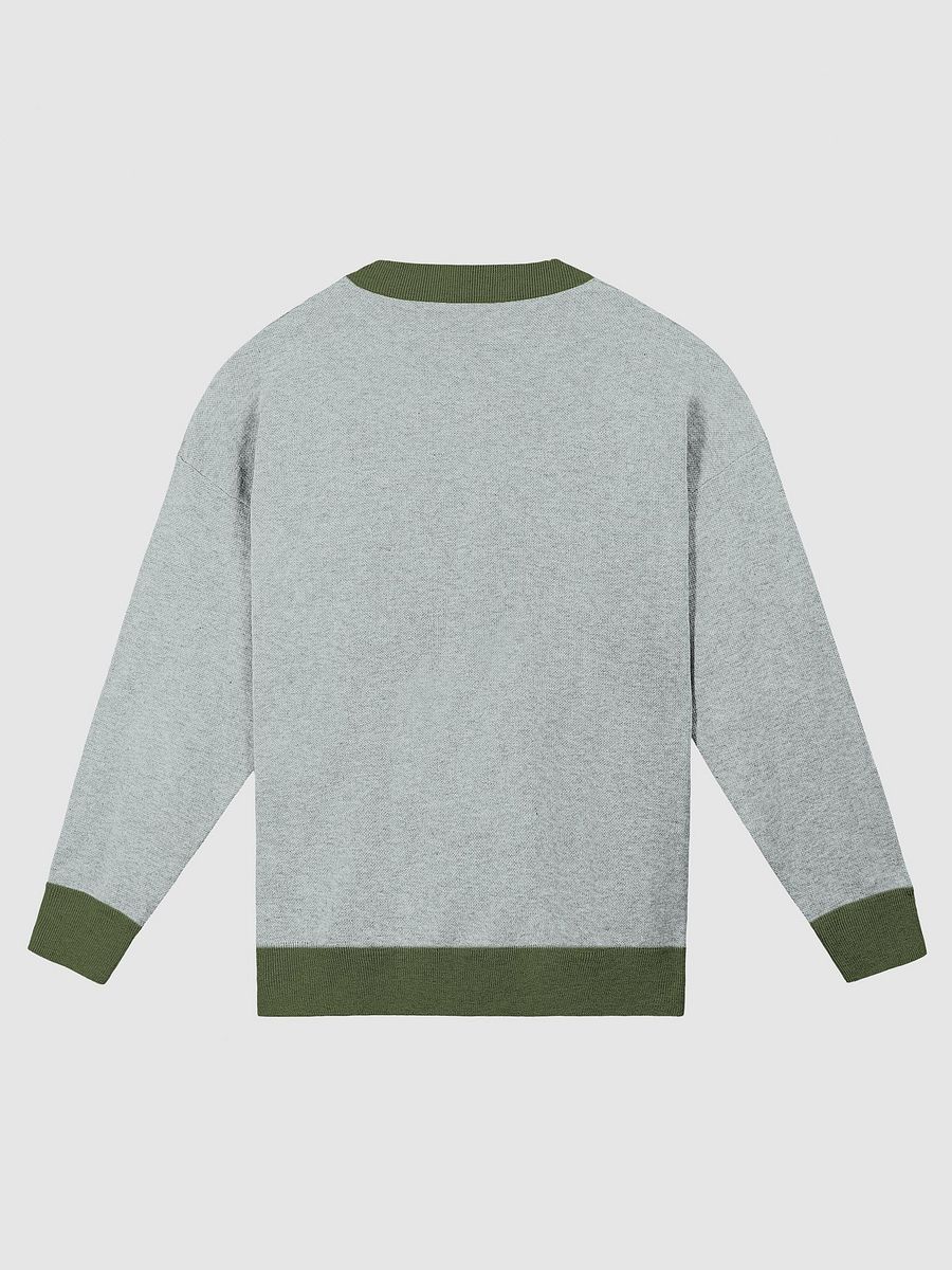 HABITUAL INSTIGATOR (lg. lined design, powder blue and olive) knitwear relaxed crewneck product image (8)