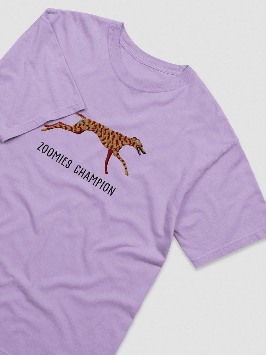 Zoomies Champion T-Shirt(Embroidered) of a Greyhound(Brindle) product image (6)