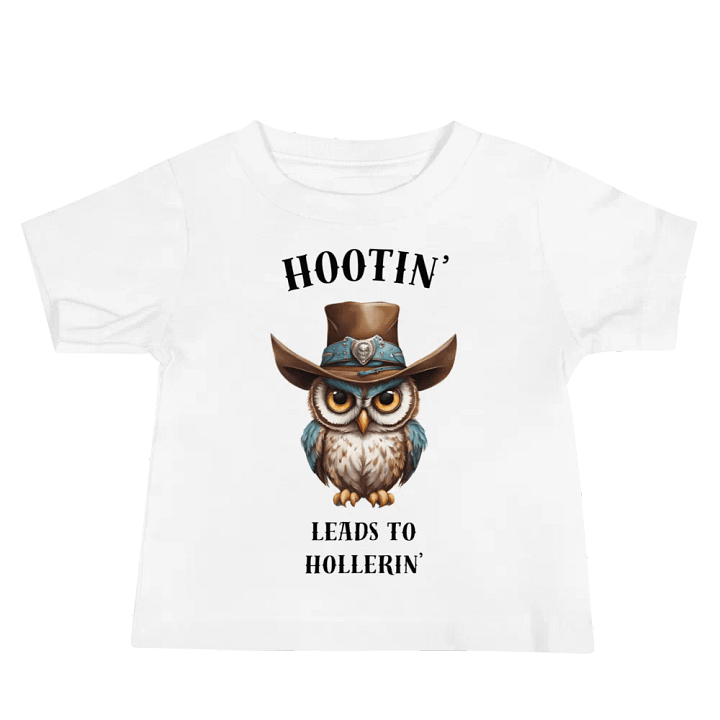 Hootin' Leads to Hollerin' Whimsical Owl Cowboy Hat Tee product image (2)