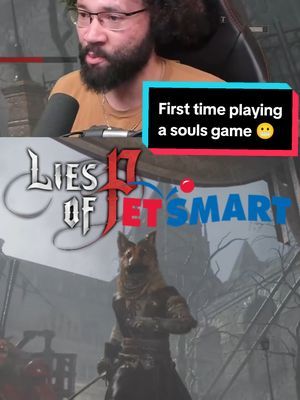 Stinky's first souls experience 🥴 #liesofp #soulslike #liesofpgame #parademaster #firstplaythrough #eldenring #darksouls #soulsgame 