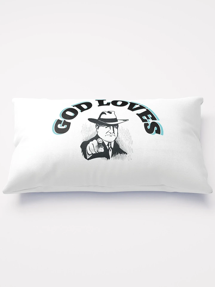 GOD LOVES YOU. Swirl Silhouette Hat Pillow product image (1)