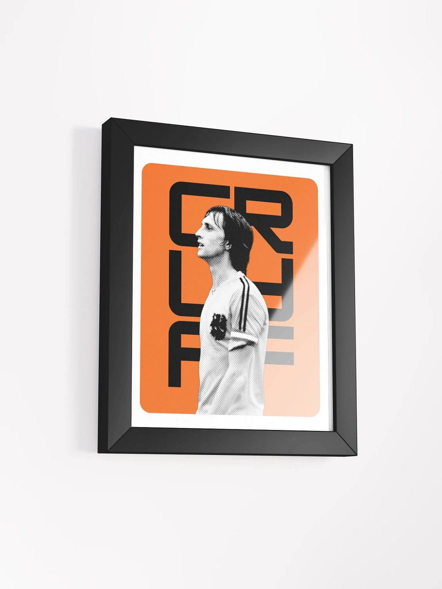 Johan Cruyff BW Netherlands Name Art Framed Print product image (3)