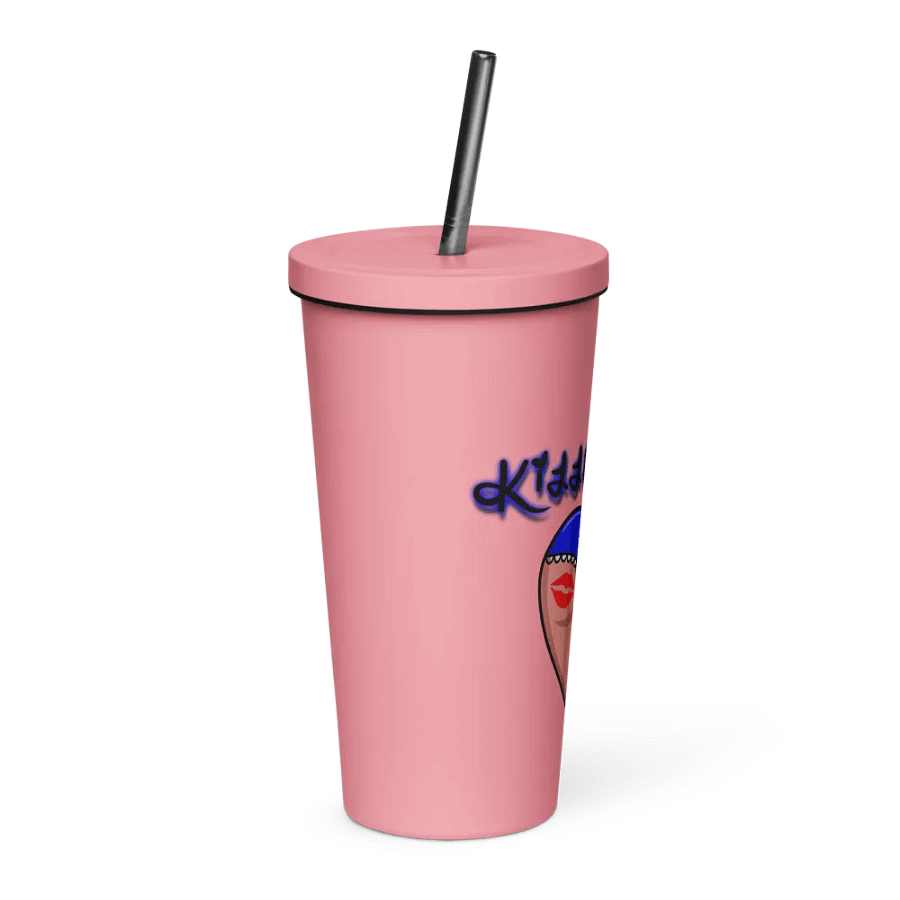 KILLA EMMY BLUE LOGO INSULATED TUMBLER WITH STRAW product image (4)