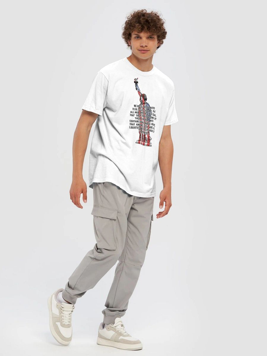 Lady Liberty + Declaration Of Independence - Red + White + Blue - T-Shirt product image (5)