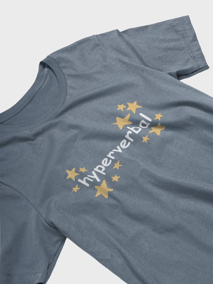 hyperverbal (comic sans with stars) printed supersoft tee product image (1)