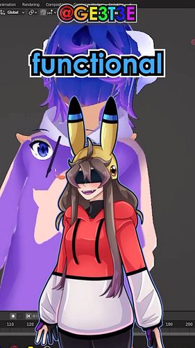 Making A Vtuber For Funny Blender Animation Clip #Blender #3DAnimation #Vroid #Vtuber #Animation